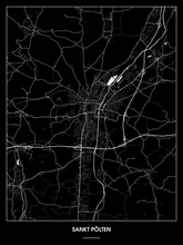 Lade das Bild in den Galerie-Viewer, Sankt Pölten Poster - Minimal Design