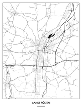 Lade das Bild in den Galerie-Viewer, Sankt Pölten Poster - Minimal Design
