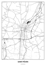 Lade das Bild in den Galerie-Viewer, Sankt Pölten Poster - Minimal Design