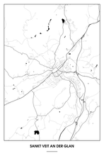 Lade das Bild in den Galerie-Viewer, Sankt Veit an der Glan Light Poster - Minimal - Detailansicht