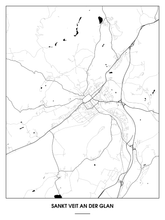 Lade das Bild in den Galerie-Viewer, Sankt Veit an der Glan Poster - Minimal Design