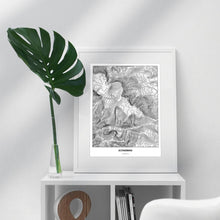 Lade das Bild in den Galerie-Viewer, Schneeberg Light Poster - Minimal - Vorschau in einem hellen Zimmer auf Möbel positioniert
