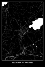 Lade das Bild in den Galerie-Viewer, Seekirchen am Wallersee Dark Poster - Minimal - Detailansicht