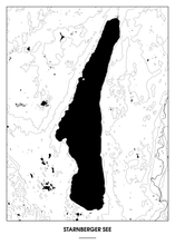 Lade das Bild in den Galerie-Viewer, Starnberger See Poster - Minimal Design