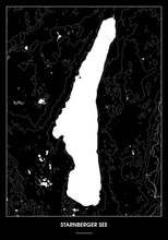Lade das Bild in den Galerie-Viewer, Starnberger See Poster - Minimal Design