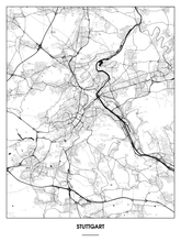 Lade das Bild in den Galerie-Viewer, Stuttgart Poster - Minimal Design