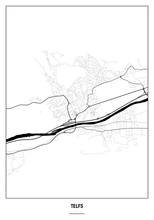 Lade das Bild in den Galerie-Viewer, Telfs Poster - Minimal Design