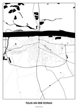 Lade das Bild in den Galerie-Viewer, Tulln an der Donau Poster - Minimal Design