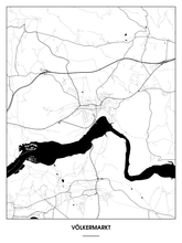 Lade das Bild in den Galerie-Viewer, Völkermarkt Poster - Minimal Design