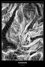 Lade das Bild in den Galerie-Viewer, Watzmann Dark Poster - Minimal - Detailansicht