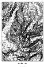 Lade das Bild in den Galerie-Viewer, Watzmann Light Poster - Minimal - Detailansicht