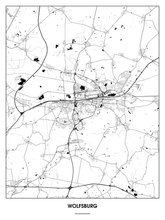 Lade das Bild in den Galerie-Viewer, Wolfsburg Poster - Minimal Design