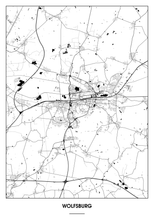 Lade das Bild in den Galerie-Viewer, Wolfsburg Poster - Minimal Design