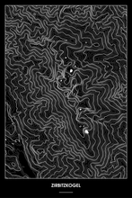 Lade das Bild in den Galerie-Viewer, Zirbitzkogel Dark Poster - Minimal - Detailansicht