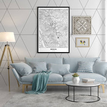 Lade das Bild in den Galerie-Viewer, Zirbitzkogel Light Poster - Minimal - Vorschau in einem hell eingerichtetem Wohnzimmer