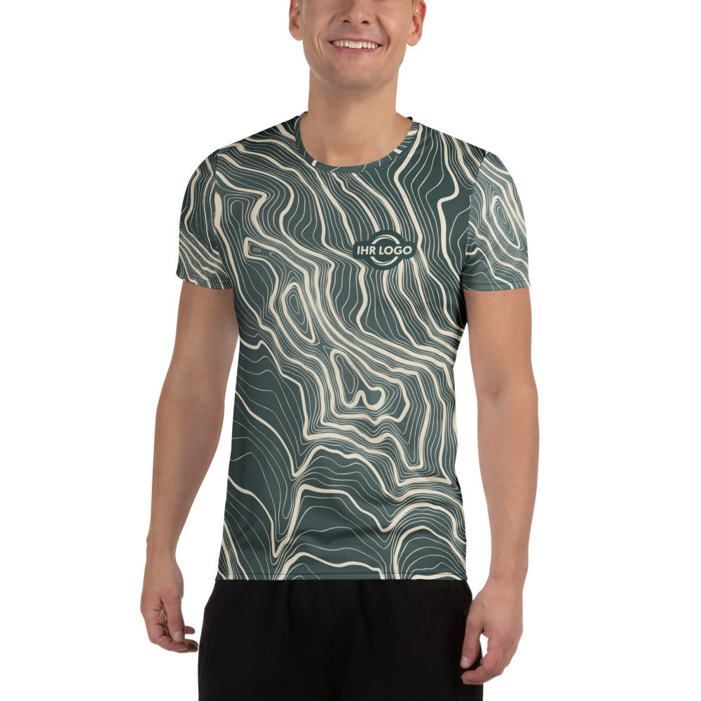 Sport-Shirt mit All-Over-Karten-Print