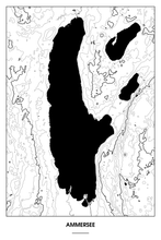 Lade das Bild in den Galerie-Viewer, Ammersee Light Poster - Minimal - Detailansicht
