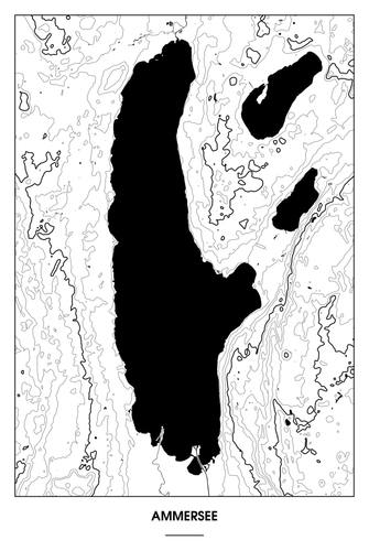 Ammersee Light Poster - Minimal - Detailansicht