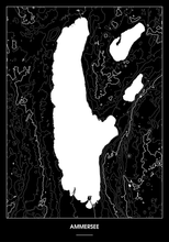Lade das Bild in den Galerie-Viewer, Ammersee Poster - Minimal Design
