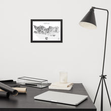 Lade das Bild in den Galerie-Viewer, Kärnten 3D-Relief Schwarz-Weiß Kunstdruck im Wohnraum

