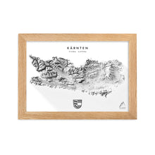 Lade das Bild in den Galerie-Viewer, Kärnten 3D-Relief Schwarz-Weiß Kunstdruck Detailansicht
