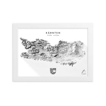 Lade das Bild in den Galerie-Viewer, Kärnten 3D-Relief Schwarz-Weiß Kunstdruck Detailansicht
