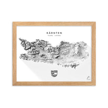 Lade das Bild in den Galerie-Viewer, Kärnten 3D-Relief Schwarz-Weiß Kunstdruck Detailansicht
