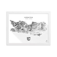 Lade das Bild in den Galerie-Viewer, Kärnten 3D-Relief Schwarz-Weiß Kunstdruck Detailansicht
