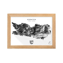 Lade das Bild in den Galerie-Viewer, Kärnten 3D-Relief Schwarz-Weiß Kunstdruck Detailansicht
