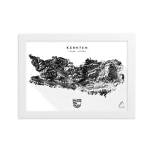 Lade das Bild in den Galerie-Viewer, Kärnten 3D-Relief Schwarz-Weiß Kunstdruck Detailansicht
