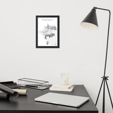 Lade das Bild in den Galerie-Viewer, Oberösterreich 3D-Relief Schwarz-Weiß Kunstdruck im Wohnraum
