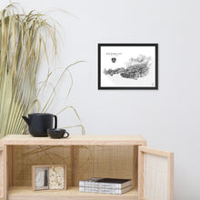 Lade das Bild in den Galerie-Viewer, Österreich 3D-Relief Schwarz-Weiß Kunstdruck im Wohnraum

