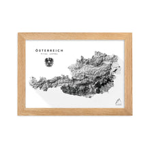 Lade das Bild in den Galerie-Viewer, Österreich 3D-Relief Schwarz-Weiß Kunstdruck Detailansicht
