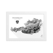 Lade das Bild in den Galerie-Viewer, Österreich 3D-Relief Schwarz-Weiß Kunstdruck Detailansicht
