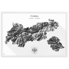 Lade das Bild in den Galerie-Viewer, Tirol 3D-Relief Schwarz-Weiß Kunstdruck Detailansicht
