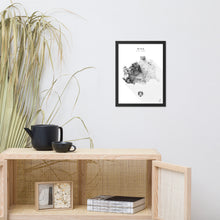 Lade das Bild in den Galerie-Viewer, Wien 3D-Relief Schwarz-Weiß Kunstdruck im Wohnraum
