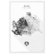 Lade das Bild in den Galerie-Viewer, Wien 3D-Relief Schwarz-Weiß Kunstdruck Detailansicht
