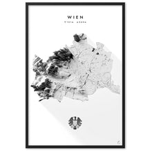 Lade das Bild in den Galerie-Viewer, Wien 3D-Relief Schwarz-Weiß Kunstdruck Detailansicht
