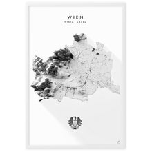Lade das Bild in den Galerie-Viewer, Wien 3D-Relief Schwarz-Weiß Kunstdruck Detailansicht
