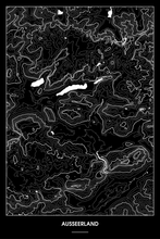 Lade das Bild in den Galerie-Viewer, Ausseerland Dark Poster - Minimal - Detailansicht
