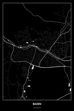 Lade das Bild in den Galerie-Viewer, Baden Dark Poster - Minimal - Detailansicht

