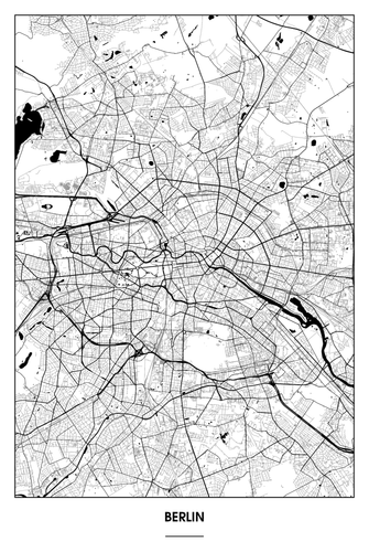 Berlin Light Poster - Minimal - Detailansicht
