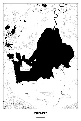 Chiemsee Light Poster - Minimal - Detailansicht