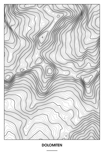 Dolomiten Light Poster - Minimal - Detailansicht