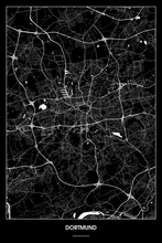 Lade das Bild in den Galerie-Viewer, Dortmund Dark Poster - Minimal - Detailansicht
