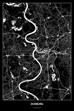 Lade das Bild in den Galerie-Viewer, Duisburg Dark Poster - Minimal - Detailansicht
