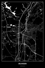 Lade das Bild in den Galerie-Viewer, Erlangen Dark Poster - Minimal - Detailansicht
