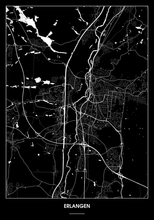 Lade das Bild in den Galerie-Viewer, Erlangen Poster - Minimal Design
