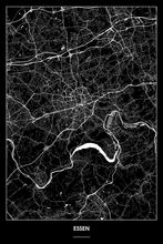 Lade das Bild in den Galerie-Viewer, Essen Dark Poster - Minimal - Detailansicht
