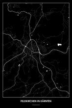 Lade das Bild in den Galerie-Viewer, Feldkirchen in Kärnten Dark Poster - Minimal - Detailansicht
